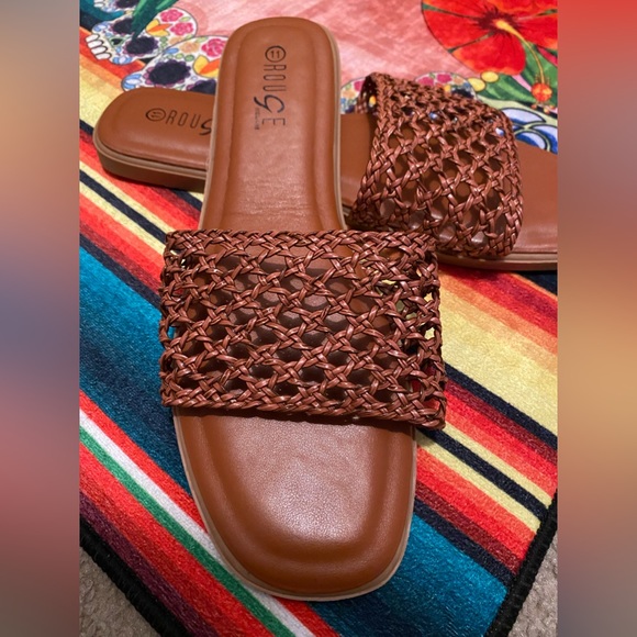 Brown Slide Sandals - Picture 3 of 3